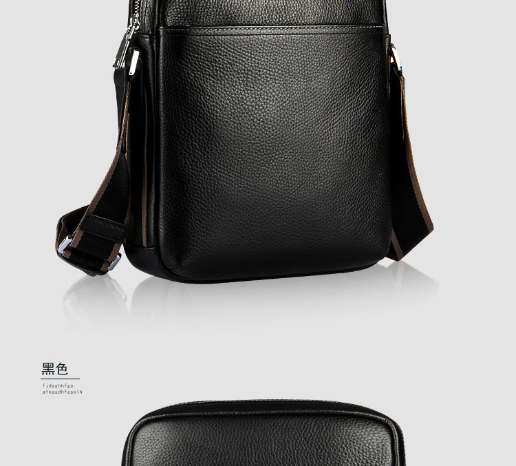 Men's Shoulder Bag Made of Genuine Cowhide Leather Fashion Large Capacity Crossbody Bag