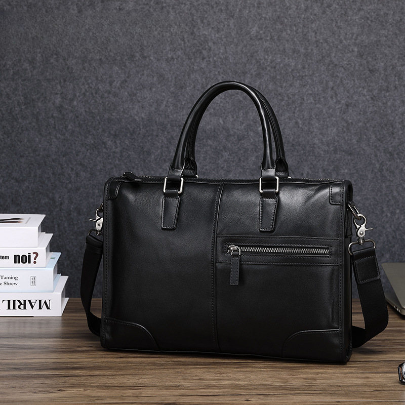 Men's handbag, handbag, genuine leather, cowhide, computer bag, business briefcase
