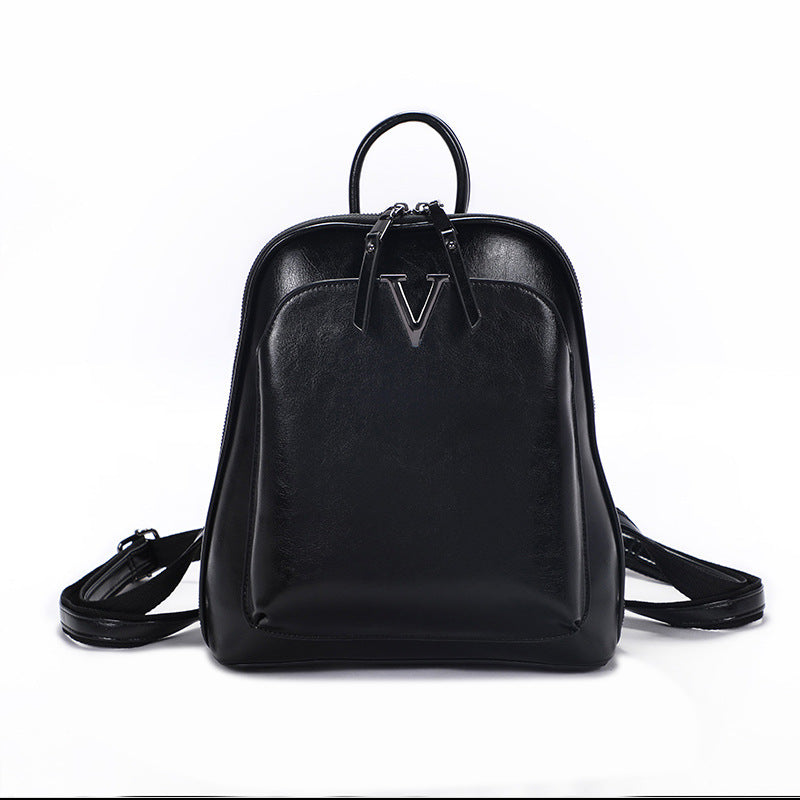 Genuine leather ladies bag shoulder bag fashion elegant multifunctional rucksack
