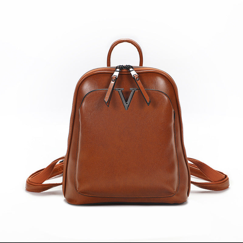 Genuine leather ladies bag shoulder bag fashion elegant multifunctional rucksack