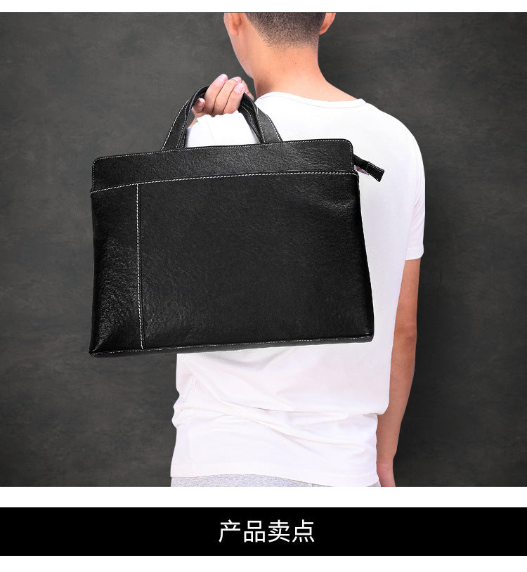 Men's briefcase handbag genuine cowhide leather computer bag business casual men's handbag crossbody bag