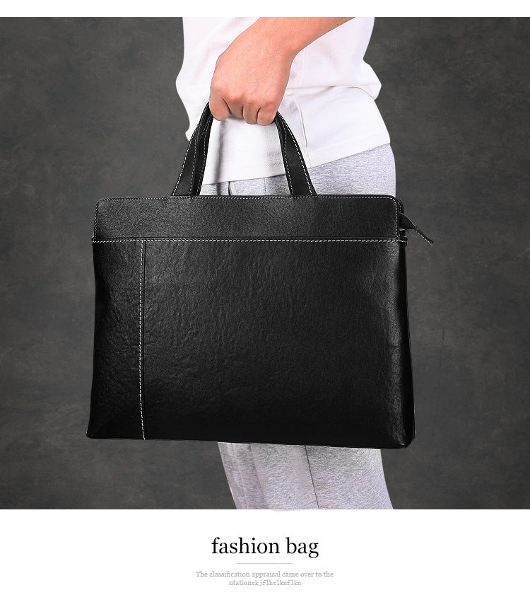 Men's briefcase handbag genuine cowhide leather computer bag business casual men's handbag crossbody bag