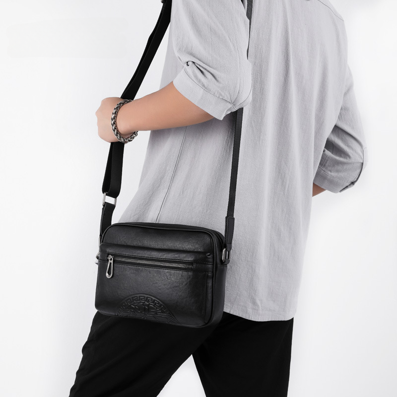 Men's Crossbody Bag Genuine Leather Cowhide Fashion Business Casual Shoulder Bag