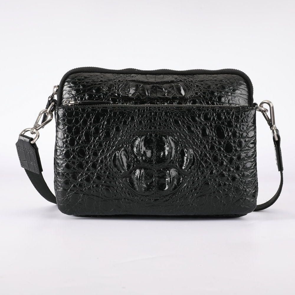 Crocodile Bone Skin Men's Shoulder Bag Messenger Bag Genuine Leather Large Capacity Casual Fashion Crossbody Bag for Men