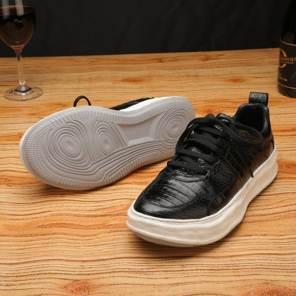 Crocodile Belly Skin Men's Shoes Genuine Leather Leather Shoes Fashion Sports Casual Shoes