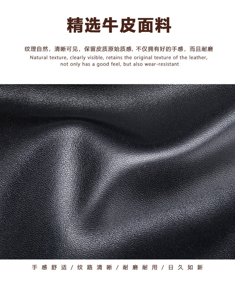 Men's wallet clutch bag made of cowhide genuine leather Korean fashion business soft leather large capacity wrist bag