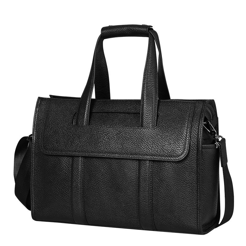 Men's Briefcase Genuine Cowhide Leather Computer Bag Business Large Capacity Handbag Crossbody Bag