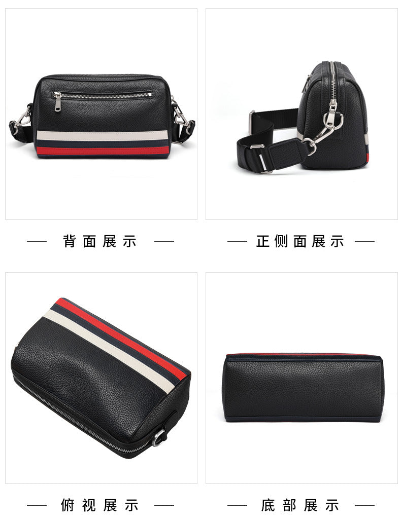 Men's Shoulder Bag Made of Cowhide Genuine Leather Large Capacity Business Casual Fashion Crossbody Bag