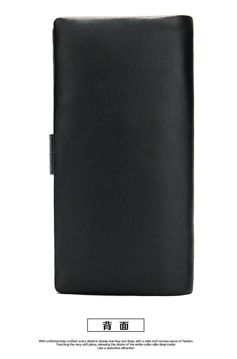 Men's Wallet RFID Coin Card Holder Retro Large Capacity Clutch Bag Men's Wallet