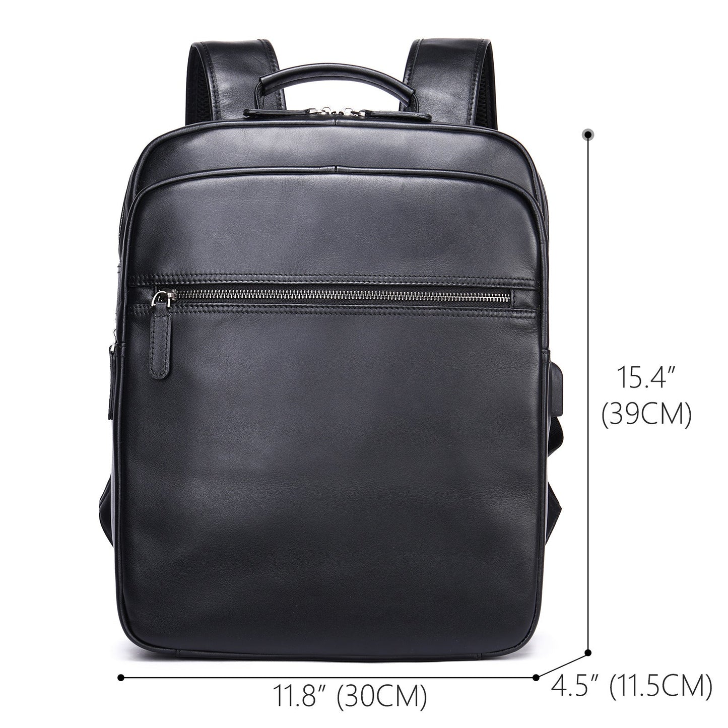 Men's backpack genuine cowhide leather business large capacity off-road travel computer bag