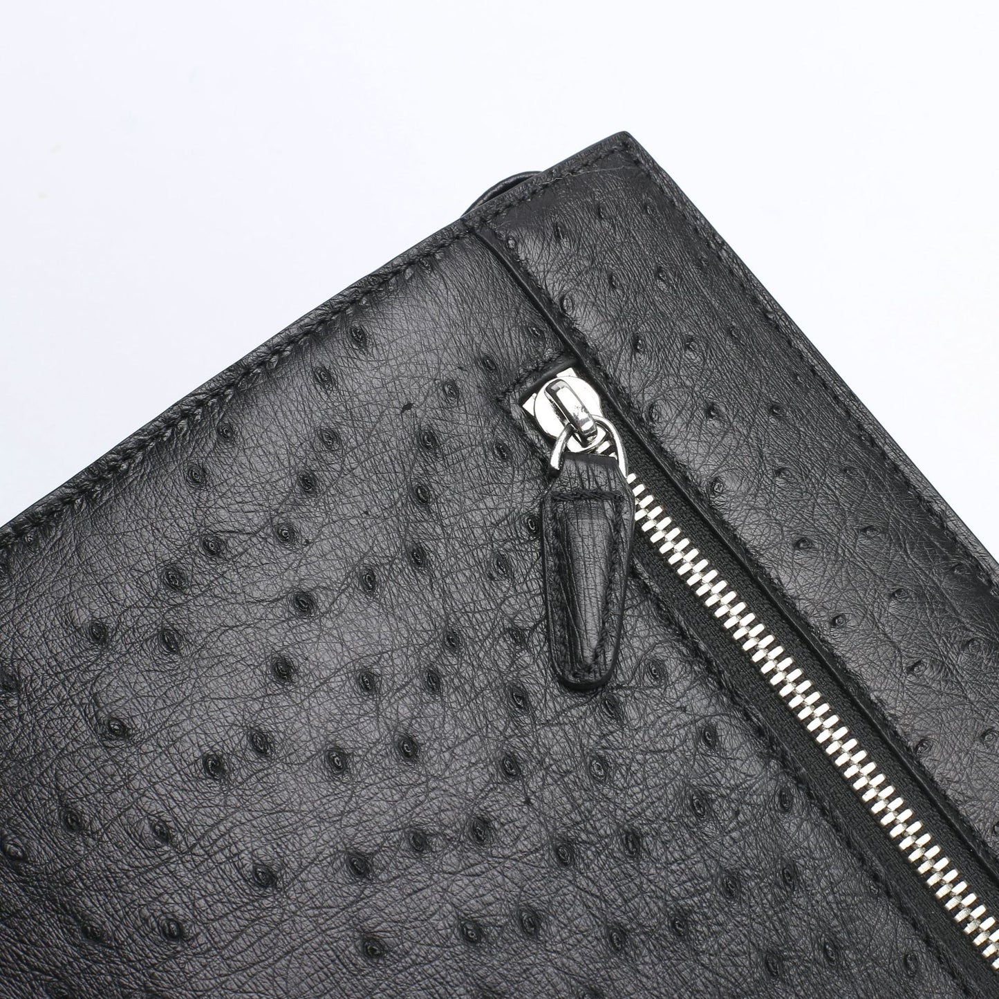 New Ostrich Skin Genuine Leather Men's Handbag Business Casual High Quality Men's Bag