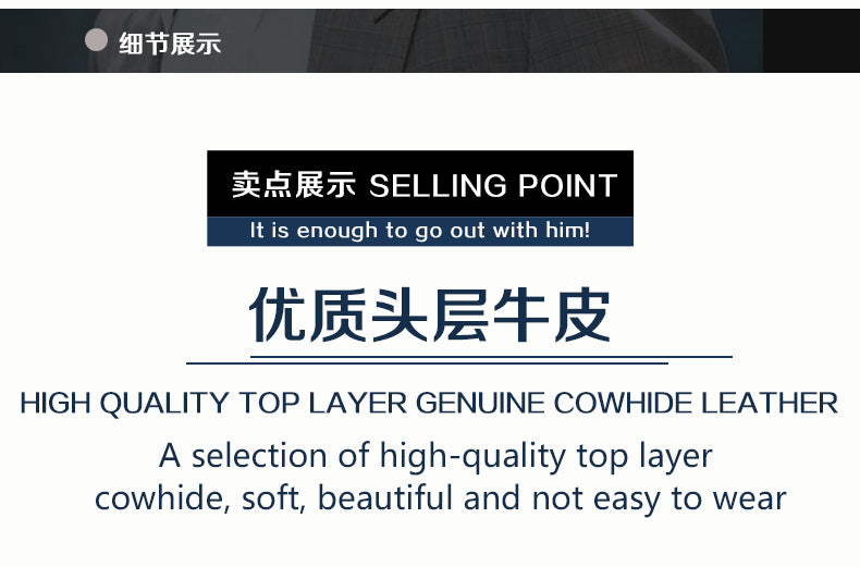 Men's clutch bag Genuine cowhide leather large capacity business zipper file bag Men's handbag