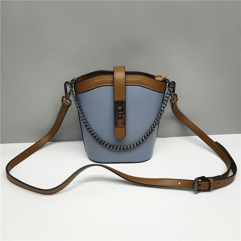 Women's Chain Bag Crossbody Bag Genuine Leather Shoulder Bag Luxury Bucket Bag Fashion