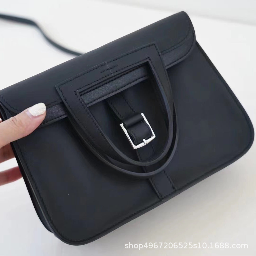 Women's handbag cowhide shoulder bag genuine leather square bag leather tote bag commuting OL