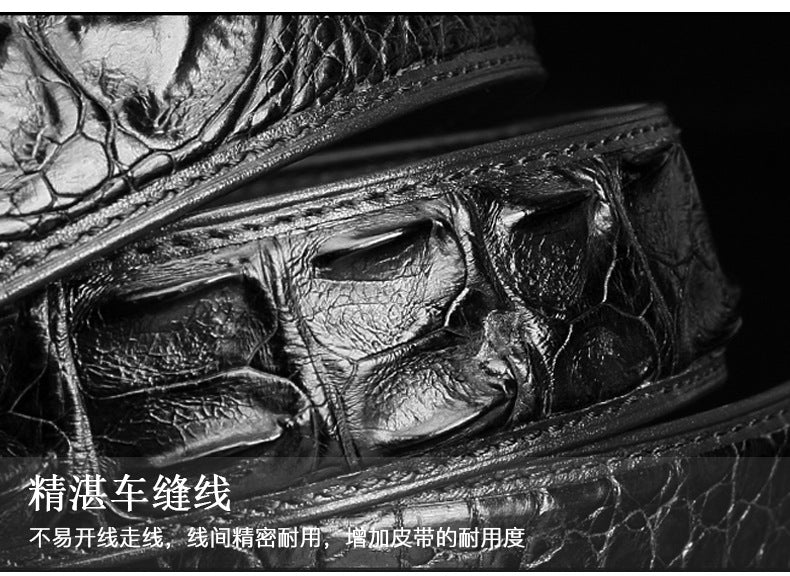 Men's Belt Crocodile Skin Genuine Leather Automatic Buckle Fashion Casual High Quality Men Belt
