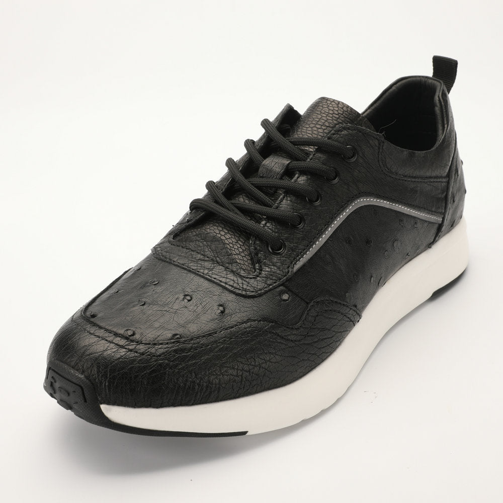 Ostrich skin men shoes genuine leather simple fashion casual shoes