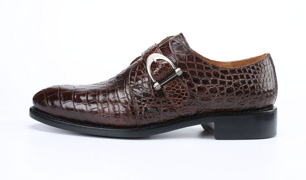 Crocodile Belly Skin Genuine Leather Men's Leather Shoes Business Casual Men Shoes