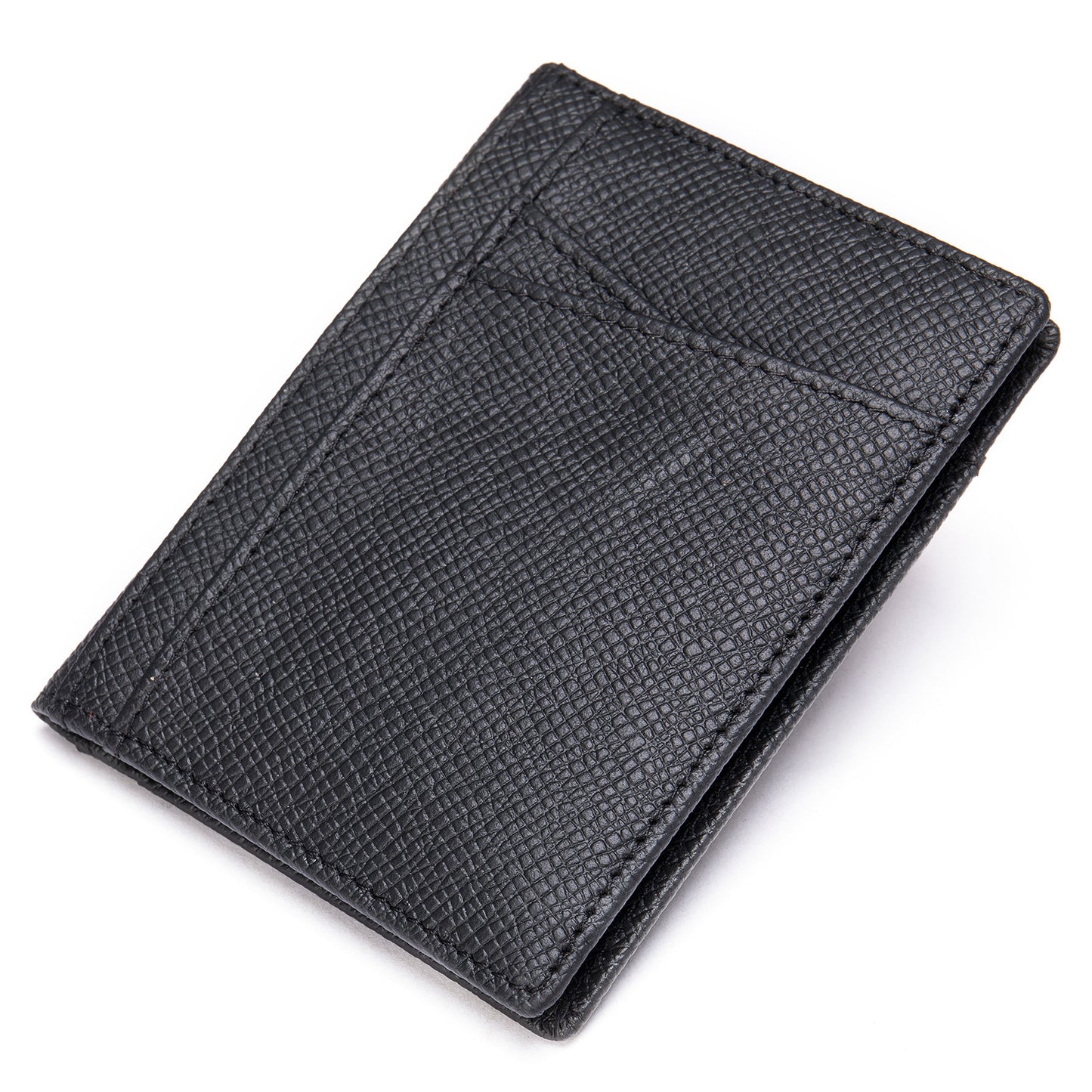 Men's Card Bag Cow Leather Thin Simple Card Holder RFID Card Clip for Men