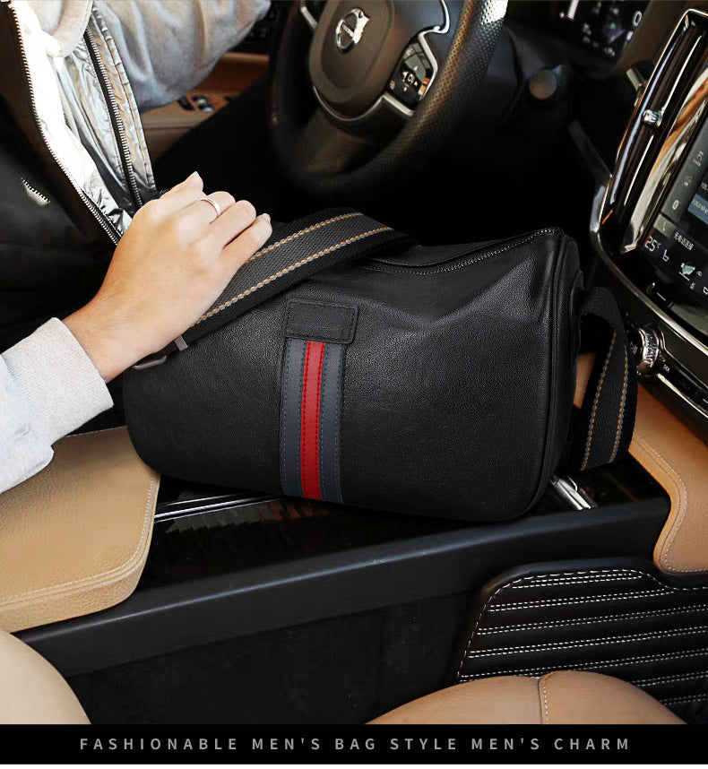 Men's Shoulder Bag Genuine Cowhide Leather Fashion Casual Commuting Crossbody Bag for Men