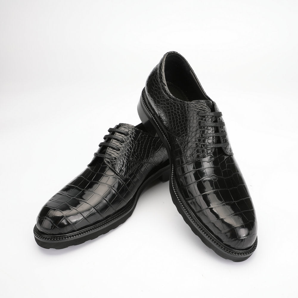 Men's Leather Shoes Genuine Leather Crocodile Belly Skin Anti-slip Wear-resistant Business Shoes Formal Suit Shoes