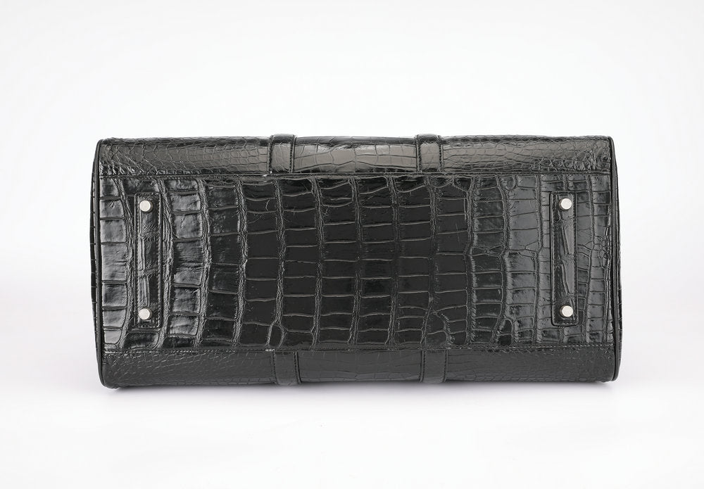 Crocodile Belly Skin Unisex Genuine Leather Travel Bag Luxury Travel Business Luggage Bag Super Large Capacity Handbag Handbag
