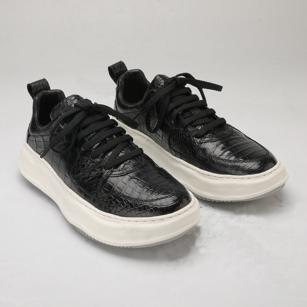 Crocodile Belly Skin Men's Shoes Genuine Leather Leather Shoes Fashion Sports Casual Shoes