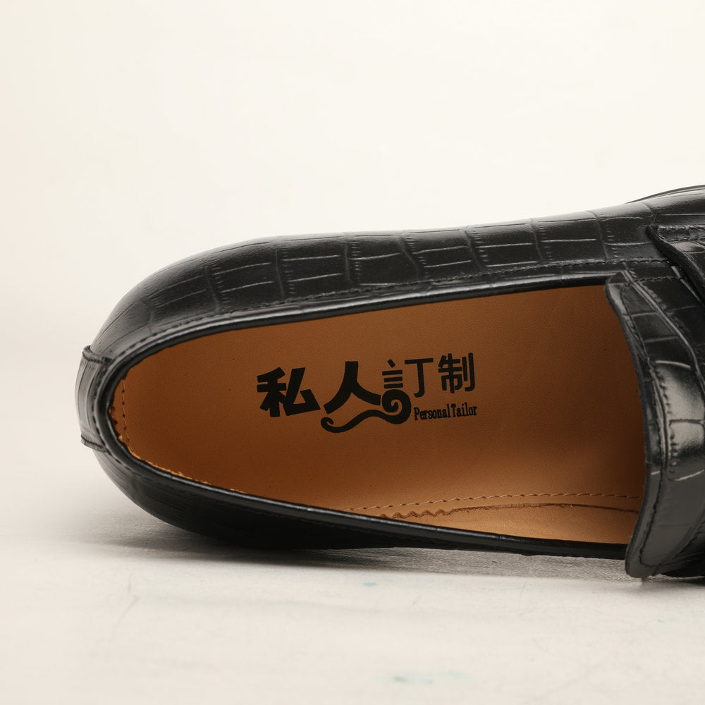 Crocodile skin genuine leather men's leather shoes moccasins fashion casual suit shoes