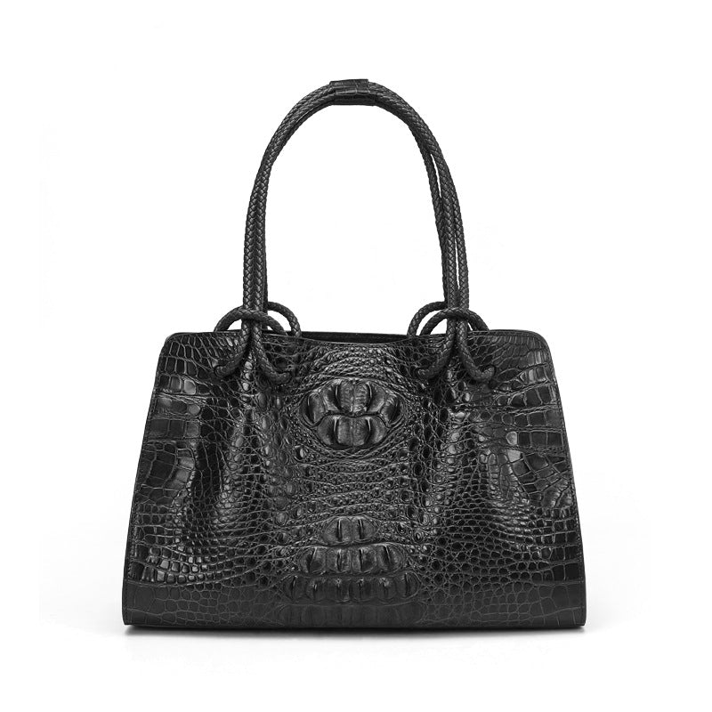Crocodile leather large capacity ladies handbag Stylish simple ladies bag shoulder cross bag