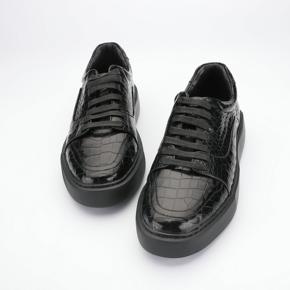 Autumn/Winter New Crocodile Belly Skin Men's Casual Shoes Genuine Leather Leather Shoes Fashion Business Shoes