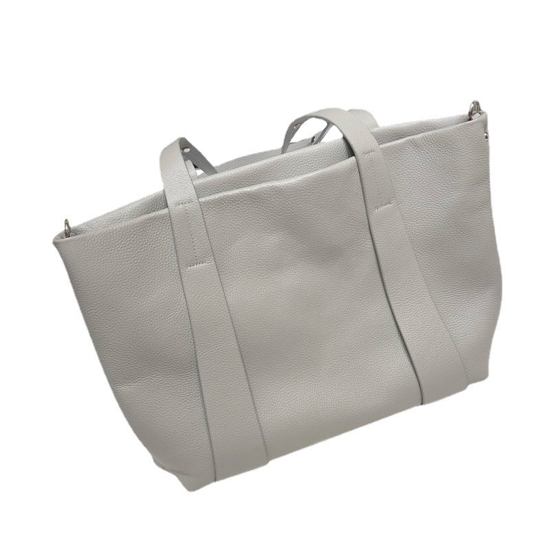 Women's Casual Shoulder Bag Large Capacity Cowhide Women's Bag Genuine Leather Tote Bag Diagonal Shoulder Bag