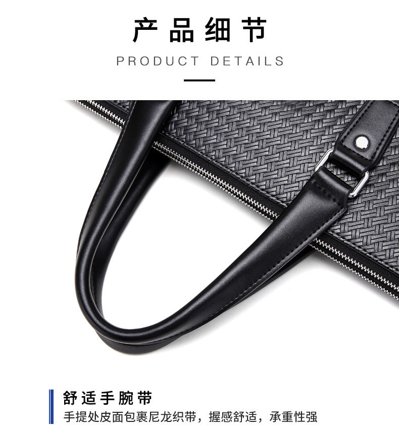 Men's handbag, handbag, genuine cowhide leather, large capacity, business computer bag, men's briefcase shoulder bag