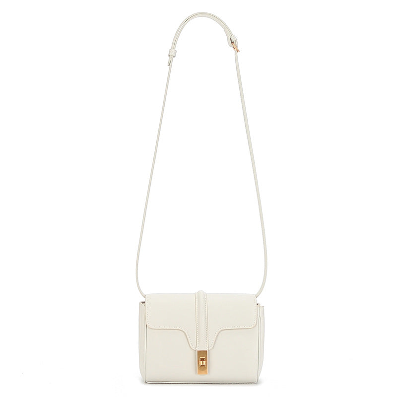 Retro style genuine leather women's bag Pure color shoulder bag crossbody bag Goes with anything