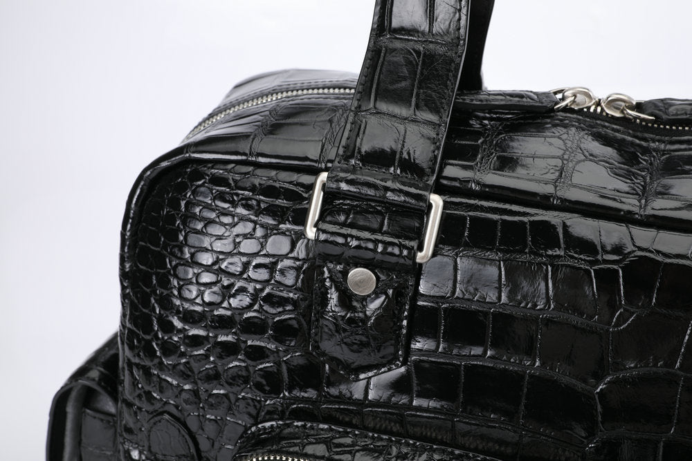 Crocodile Belly Skin Genuine Leather Men's Large Capacity Travel Bag Outdoor Camping Casual Handbag Luggage Bag Handbag