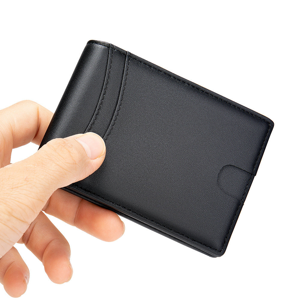 Men's wallet cowhide genuine leather retro RFID anti-theft brush card bag men's wallet