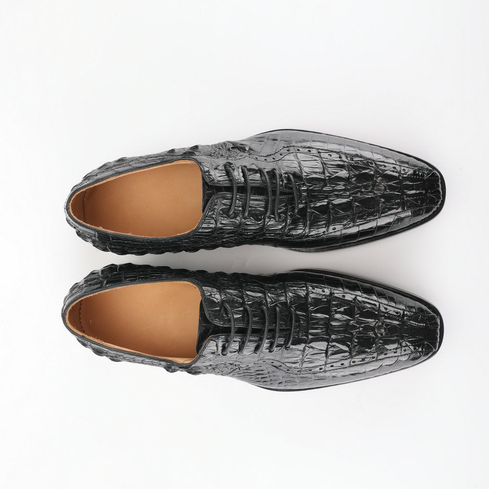 Crocodile skin men's leather shoes genuine leather high quality luxury wedding business formal suit shoes