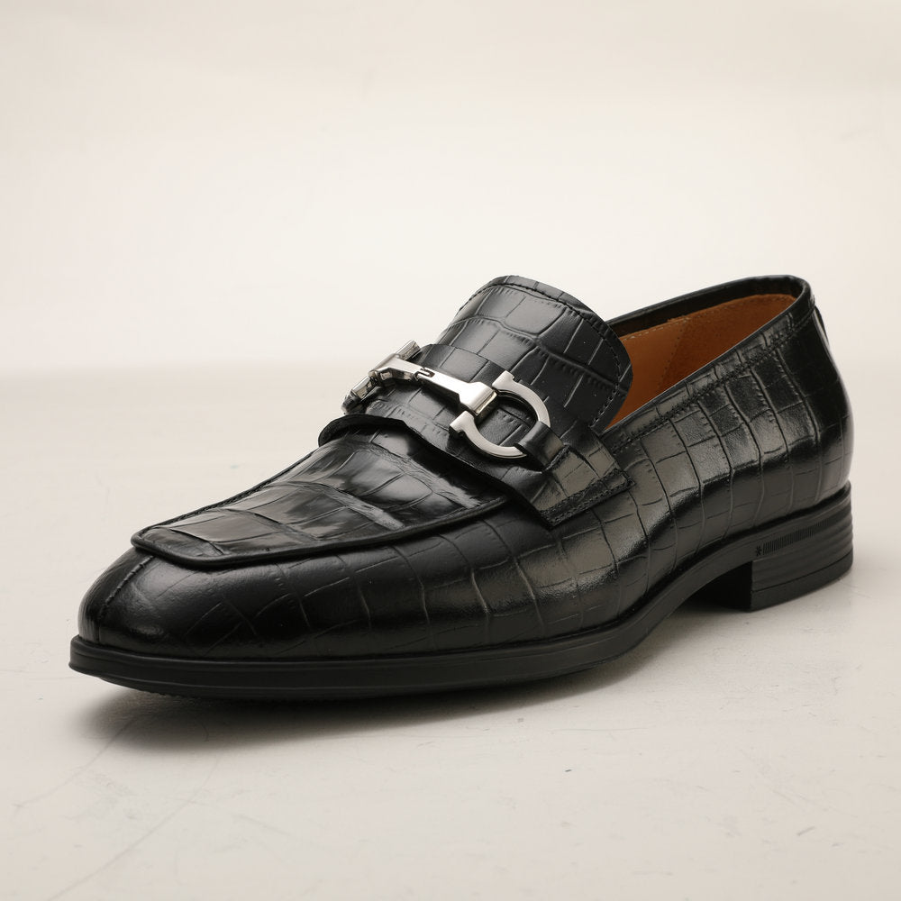 Crocodile skin genuine leather men's leather shoes moccasins fashion casual suit shoes
