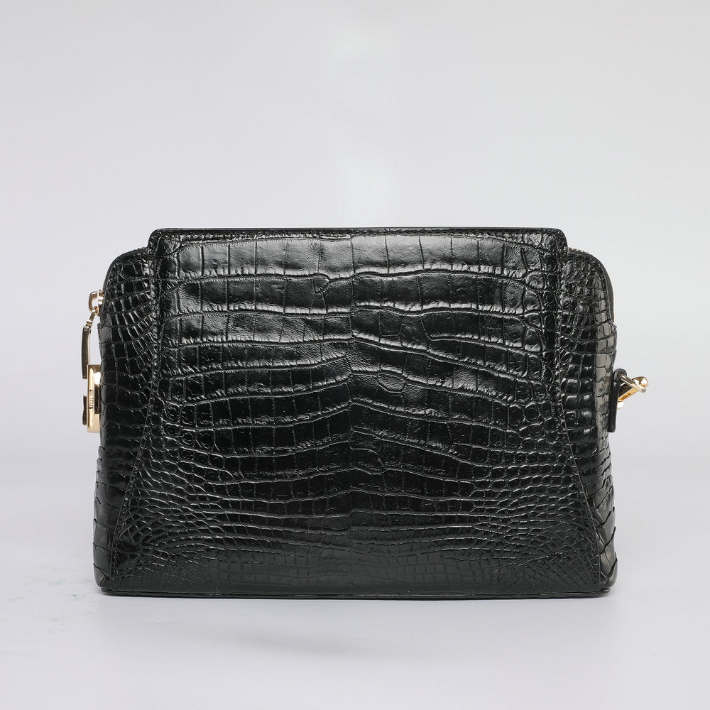 Crocodile Belly Skin Men's Bag Business Large Capacity Casual Security Lock Handbag