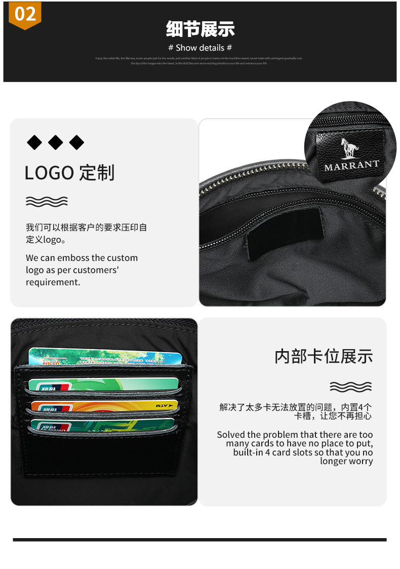Men's Clutch Bag Genuine Cowhide Leather Vintage Large Capacity DIY Men's Wrist Bag Handbag