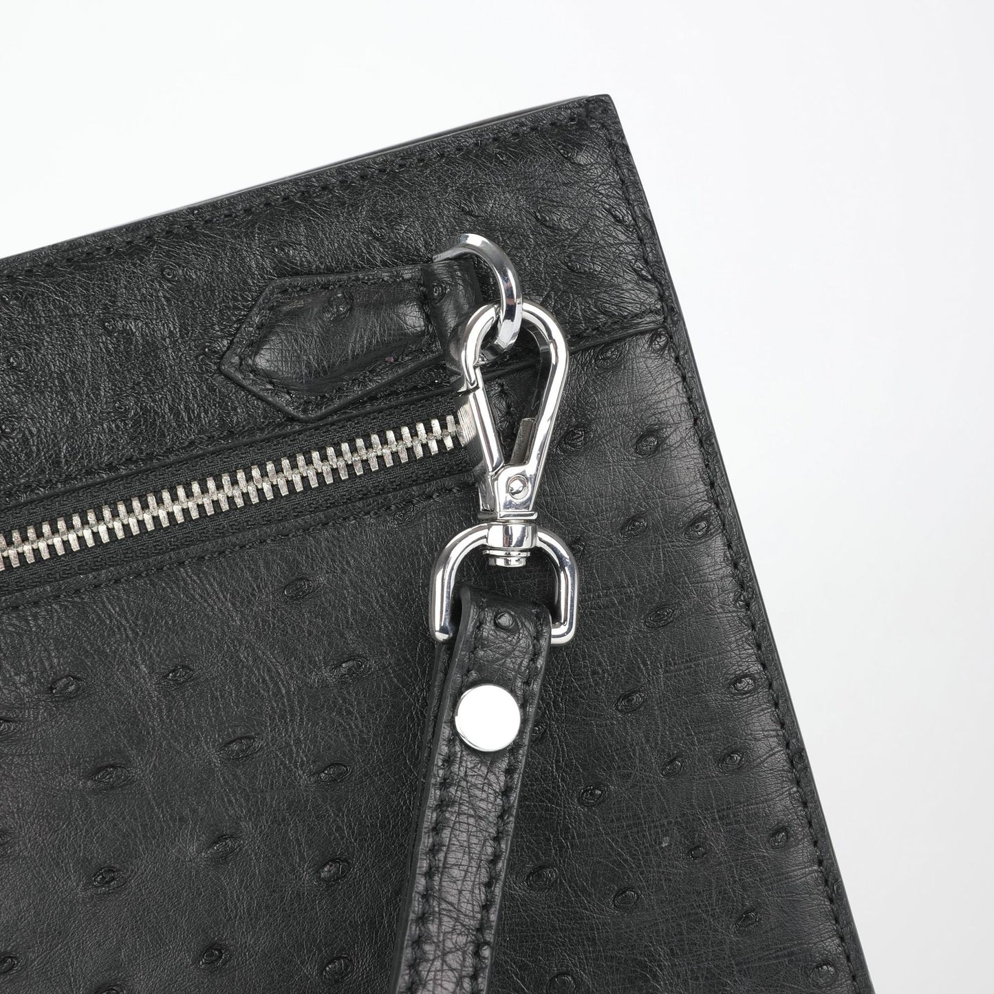 New Ostrich Skin Genuine Leather Men's Handbag Business Casual High Quality Men's Bag