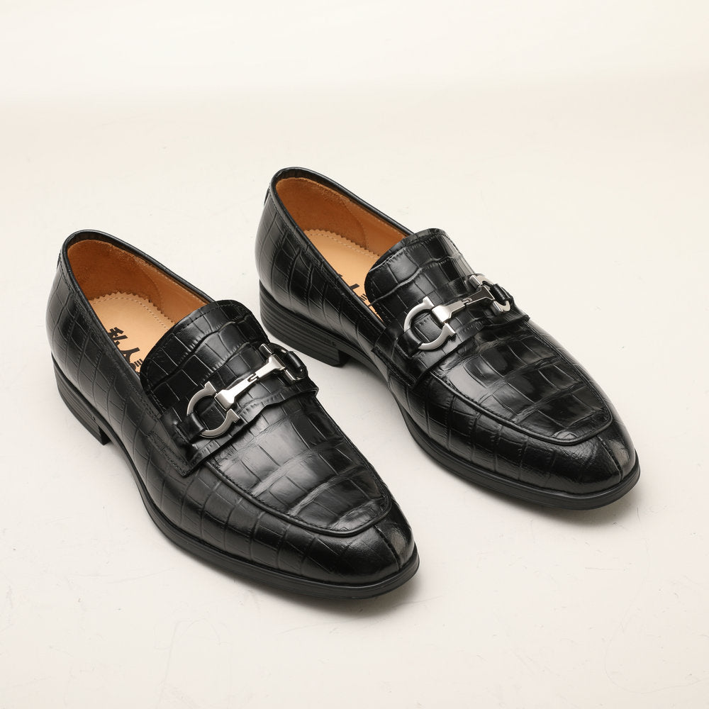 Crocodile skin genuine leather men's leather shoes moccasins fashion casual suit shoes