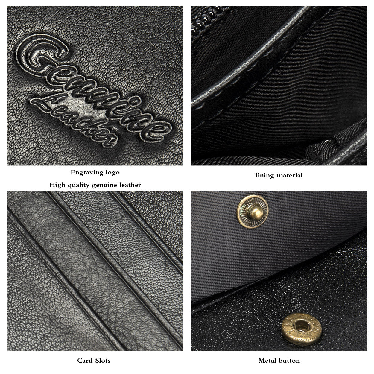 Men's Short Wallet Cowhide Genuine Leather RFID Card Holder Retro Men's Wallet Card Bag