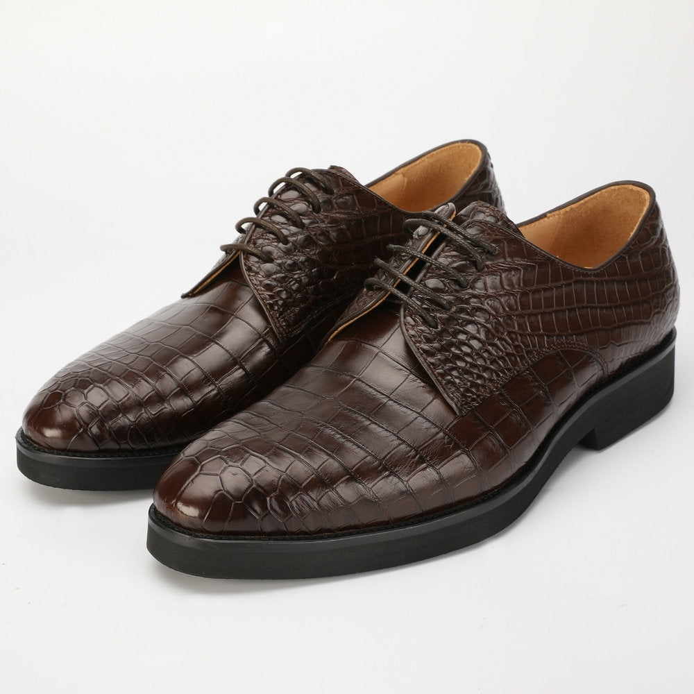 New type Siamese crocodile skin genuine leather men's leather shoes casual business shoes