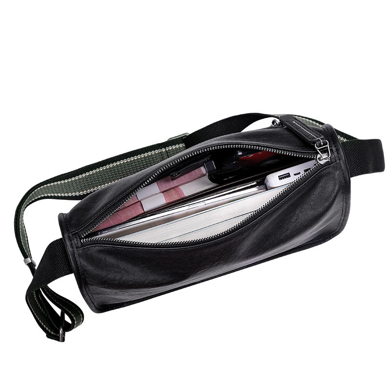 Men's Shoulder Bag Genuine Cowhide Leather Fashion Casual Commuting Crossbody Bag
