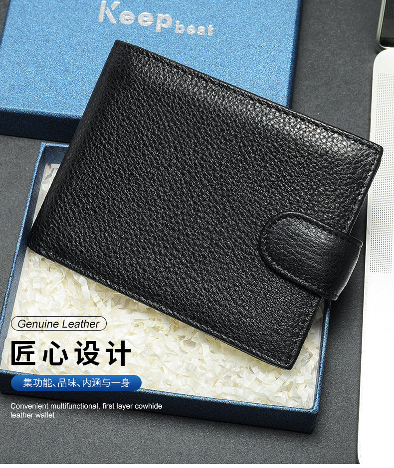 Men's wallet cowhide simple high quality wallet for men