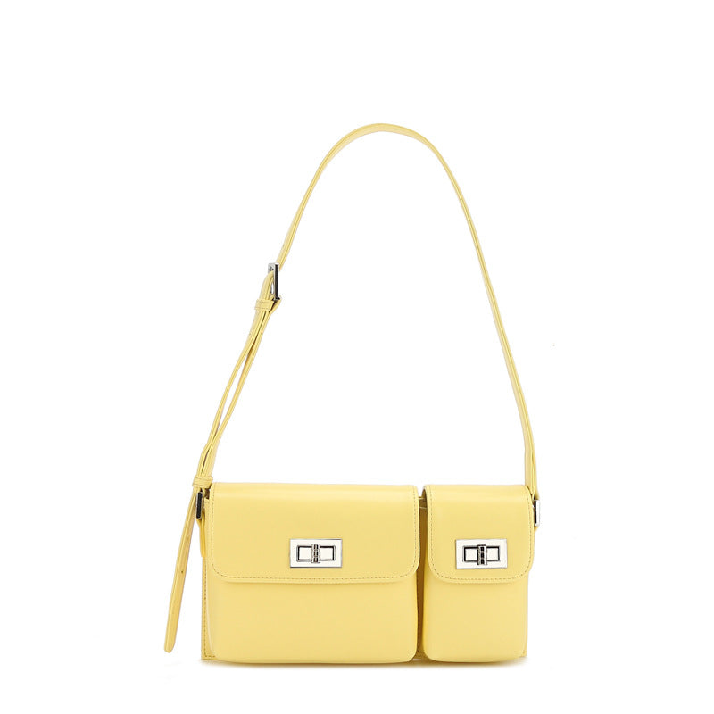 Women's Handbag Cowhide Armpit Bag Shoulder Baguette Bag Crossbody Bag