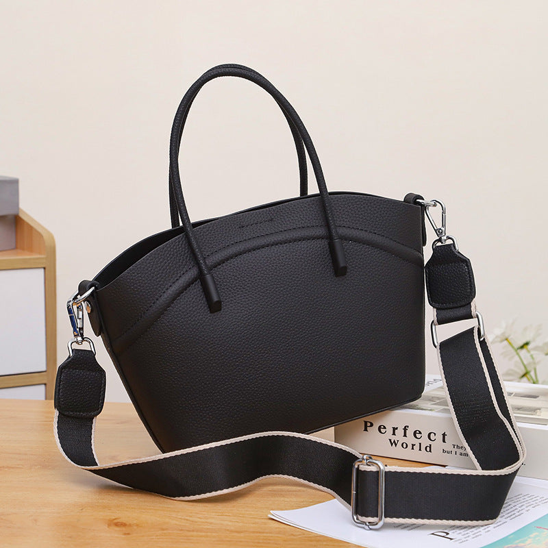 Women's Handbag Seashell Bag Fashionable Diagonal Shoulder Bag Cowhide Handmade Genuine Leather Ladies Bag