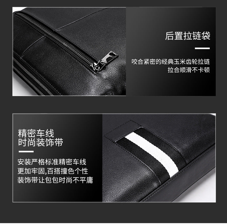 Men's Shoulder Bag Made of Genuine Cowhide Leather High Quality Casual Crossbody Bag