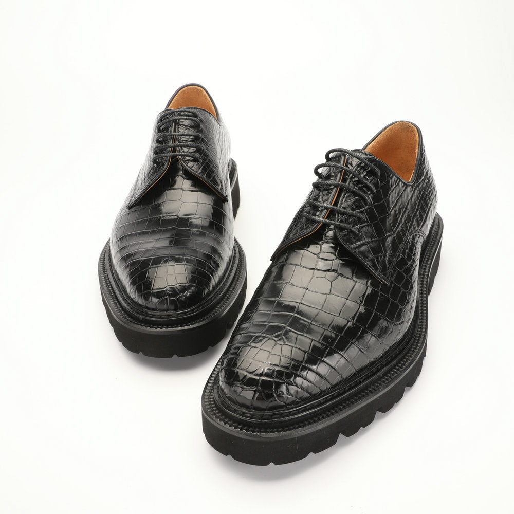 New Crocodile Belly Skin Men's Leather Shoes Genuine Leather High Quality Thick Sole Business Shoes