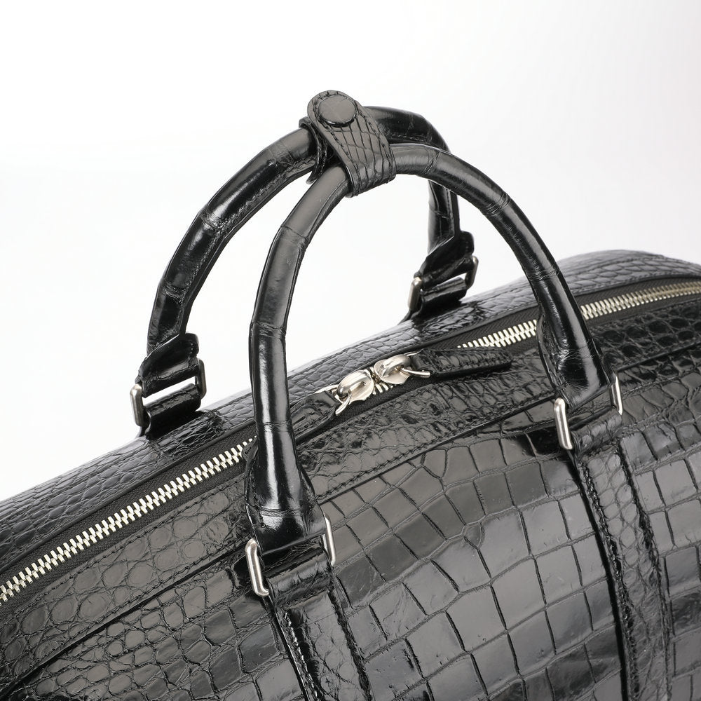 Crocodile Belly Skin Unisex Genuine Leather Travel Bag Luxury Travel Business Luggage Bag Super Large Capacity Handbag Handbag