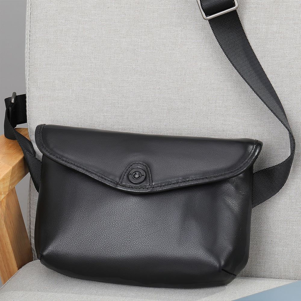 Men's Shoulder Bag Made of Cowskin Genuine Leather High Quality Waterproof Fashion Men Crossbody Bag